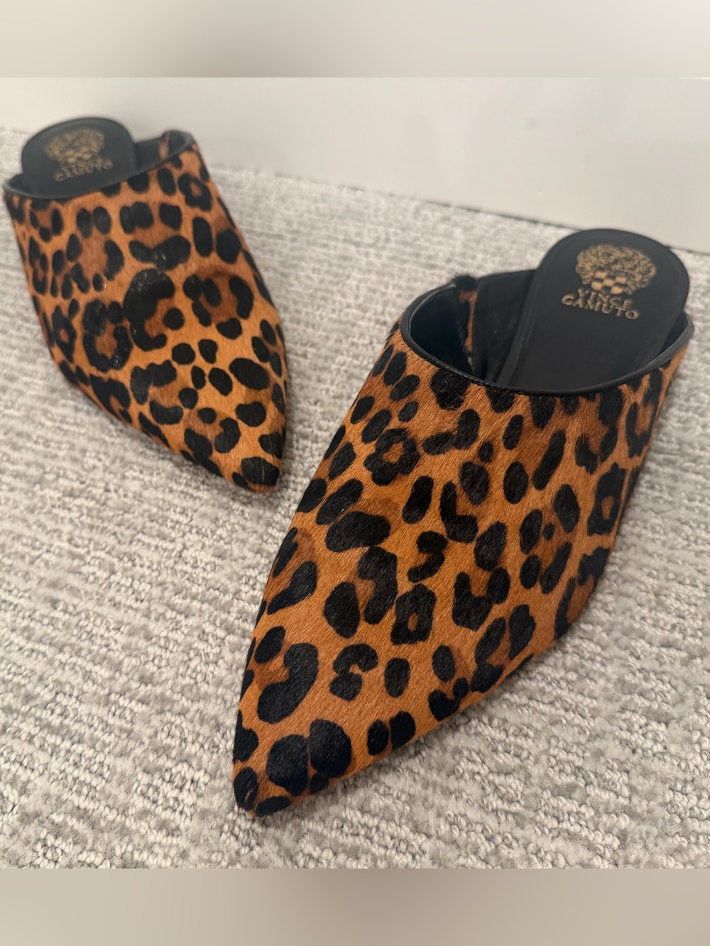Vince Camuto Leopard Mules